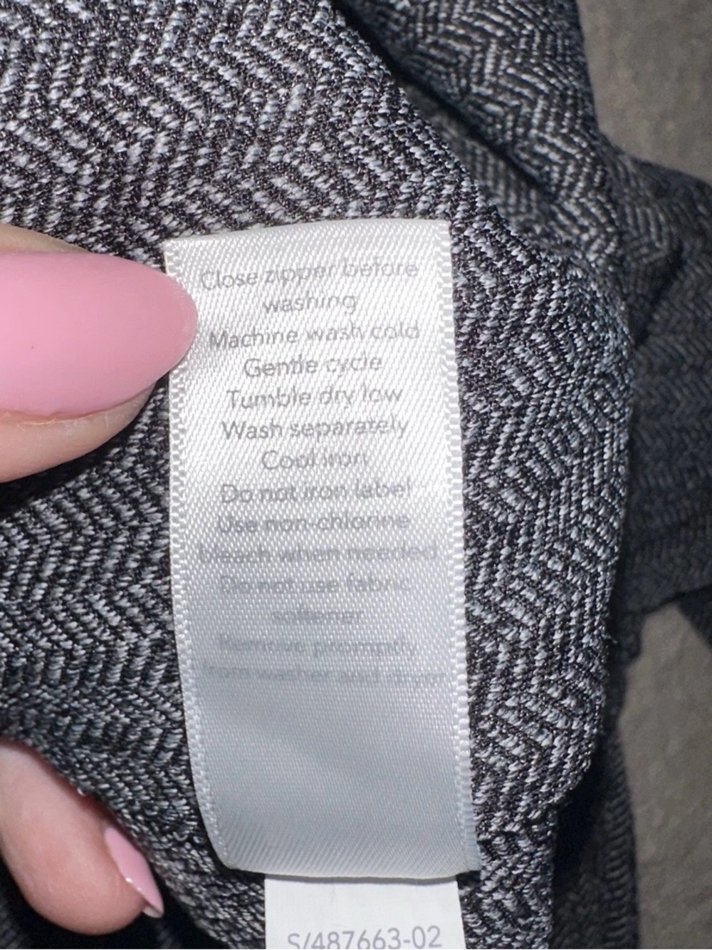 Athleta Delancey Herringbone Heathered Black & Gray High-Rise Leggings size XS - Picture 10 of 10